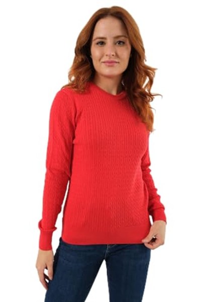 TRİST STAR Kadın Saç Örgülü Triko Kazak TRIST-6156