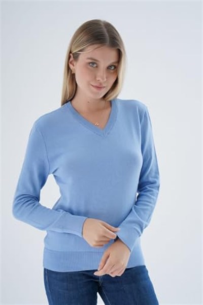 TRİST STAR Kadın V Yaka Triko Kazak Trist-6102
