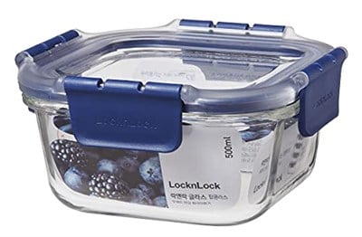 Tritan Kapaklı Üst Sınıf Cam Kare - 500ml