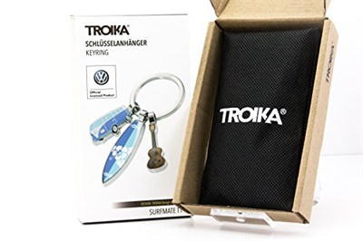 TROIKA SURFMATE T1 - KR16-14/CH - Nostalji Anahtarlık - 3 Kolye Ucu - Bulli, Sörf Tahtası, Gitar - Parlak - Çok Renkli, Mehrfarbig, 10cm, Klasik