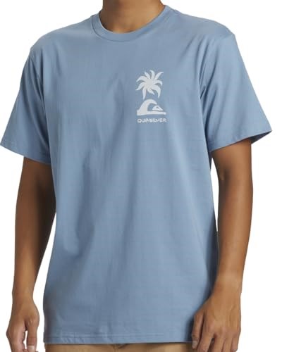 Tropical Breeze Erkek Mavi Günlük Stil T-Shirt AQYZT09562-W12