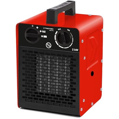 TROTEC Seramik ısıtıcı elektrikli ısıtıcı TDS 10 C 2.000 Watta kadar çok kademeli sıcaklık ayarı dahil (2 kW) termostatlı inşaat ısıtıcısı