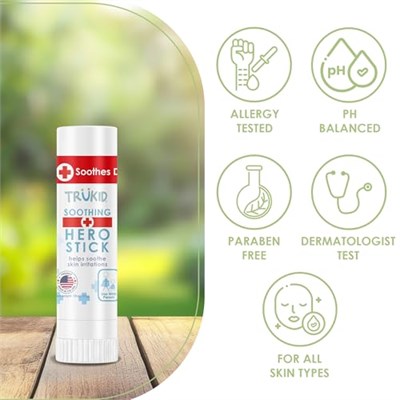 TruKid Hero Stick Yatıştırıcı Cilt Terapisi Balmı, Çocuklar İçin 55 oz