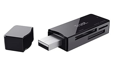 Trust 21935 Nanga Yüksek Hızlı Kart Okuyucu Usb 3.1, Siyah - Seçenekler: 3.0 kart okuyucu, 2.0 kart okuyucu