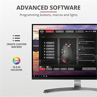 Trust 22991 Gaming Gxt 144 Rexx Dikey Ergonomik Oyun Faresi, 250-10,000 Dpi, Siyah, 6 Düğmeler
