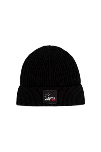 TSC HOUSE Unisex 22WCBE481U Change Your Mind Nakışlı Bere, Siyah, Tek Beden