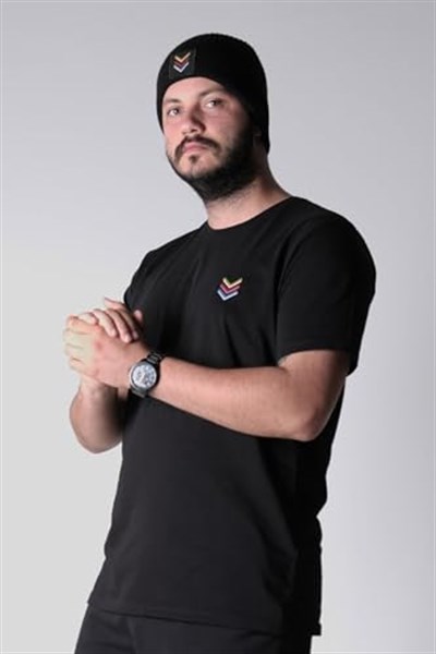 TSC HOUSE Unisex 22WCBE485U Scroll Down Nakışlı Bere, Siyah, Tek Beden