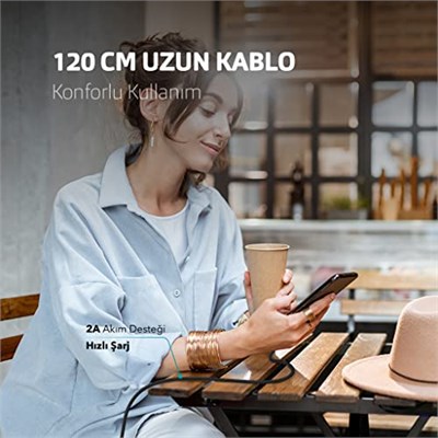 ttec AlumiCable Type-C 120cm Şarj Kablosu - Gümüş (2DK18G)