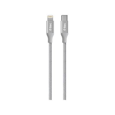 TTEC Alumicable Type-c Lightning Hızlı Şarj Kablosu 150cm 2DK41-8 Farklı Renk (Gri)
