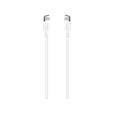 ttec USB-C - USB-C 120cm 60W PD/QC Hızlı Şarj/Data Kablosu Beyaz