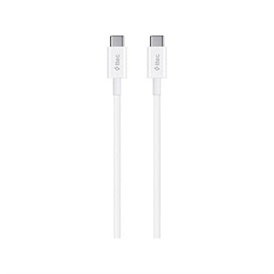 ttec USB-C - USB-C 120cm 60W PD/QC Hızlı Şarj/Data Kablosu Beyaz
