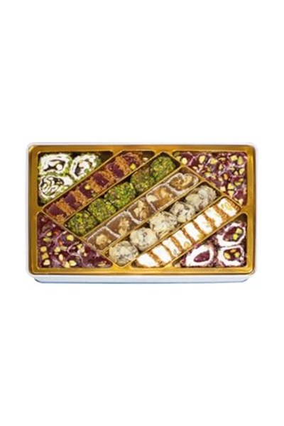 Tuğba Kuruyemiş Geleneksel Tatlar Metal Kutu Lokum 540gr (turkish Delight)