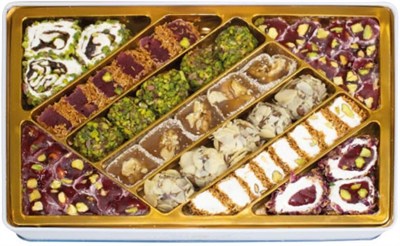 Tuğba Kuruyemiş Geleneksel Tatlar Metal Kutu Lokum 540gr (turkish Delight)