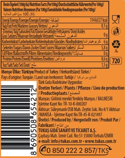 Tukaş Közlenmiş Biber 680 Gr