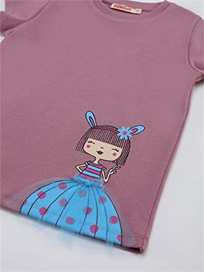 Tüllü Lily Kız Çocuk T-shirt Şort Takım