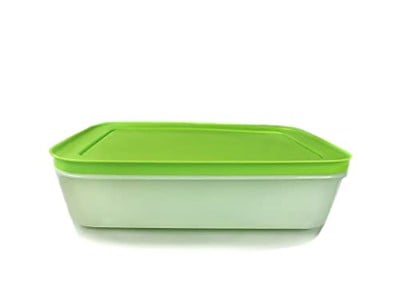 Tupperware dondurucu için kap 1,0 l beyaz yeşil düz buz kristal G36 buz kristali