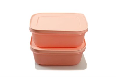 Tupperware Dondurucu Kabı 450 ml (2) Pembe Düz Buz Kristali Buz Kristali