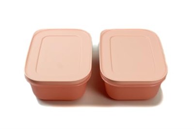 Tupperware Dondurucu Kabı 450 ml (2) Pembe Düz Buz Kristali Buz Kristali