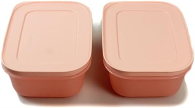 Tupperware Dondurucu Kabı 450 ml (2) Pembe Düz Buz Kristali Buz Kristali