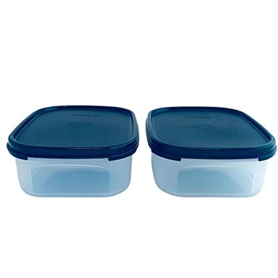 Tupperware İsviçre Seti 2 x 850 ml Siyah Kare Kompakt Konteyner Saklama Modüler Konteyner Taze Döngü Kuru Saklama Kabı