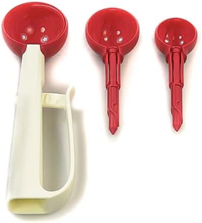 Tupperware Porsiyonlayıcı Porsiyon Türü Beyaz Pastel Kırmızı Ölçüm Kaşığı Kaşık 37743