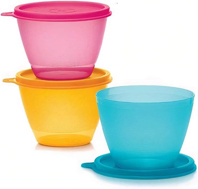Tupperware Renkli Buzdolabı Kapları 3lü