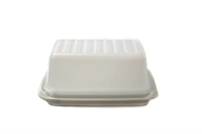 Tupperware Tereyağı kabı Butterschatz beyaz C21 Butterschatz buzdolabı