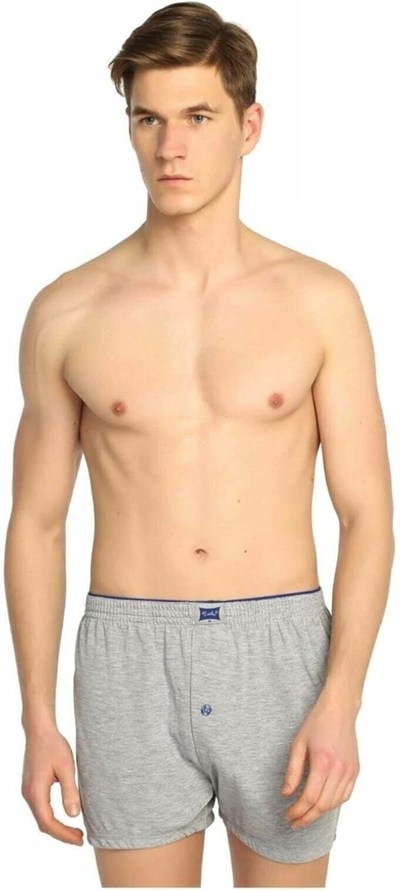 Tutku 6 Adet Gri Renk Havlu Bel Boxer Gri L
