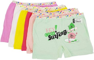 Tutku 6 Adet Likralı Kız Çocuk Boxer Çok Renkli 5-6 Yaş