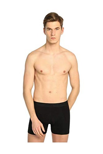 Tutku-6lı Tutku Erkek Elastan Boxer-Siyah-XXL
