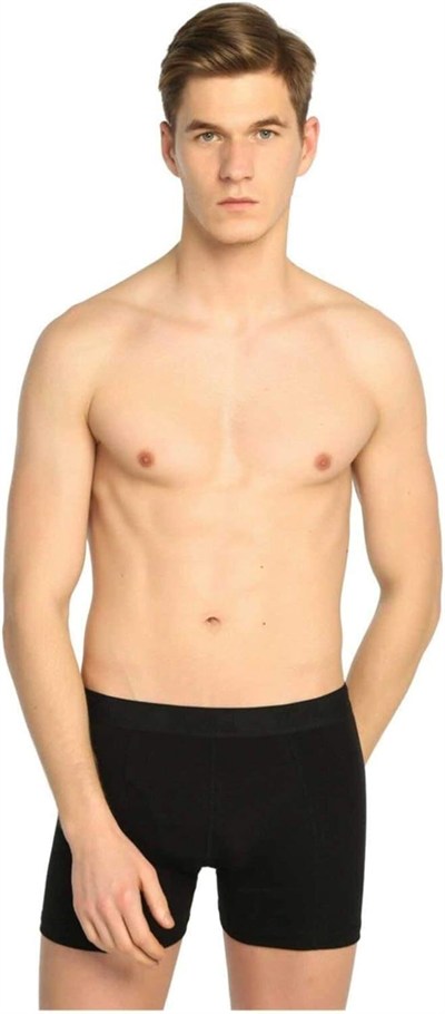 Tutku-6lı Tutku Erkek Elastan Boxer-Siyah-XL