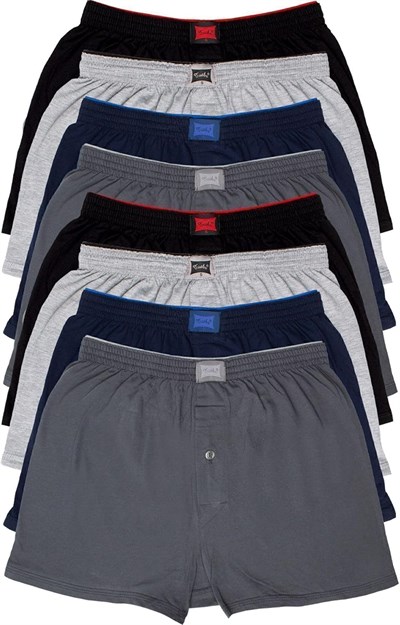 Tutku 8li Erkek Penye Havlu Bel Boxer Karışık Renk 2XL