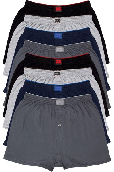 Tutku 8li Erkek Penye Havlu Bel Boxer Karışık Renk 2XL