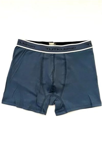 Tutku Erkek Spor Boxer, Havacı Mavi, Likralı Elastan, 10lu Paket, L Beden