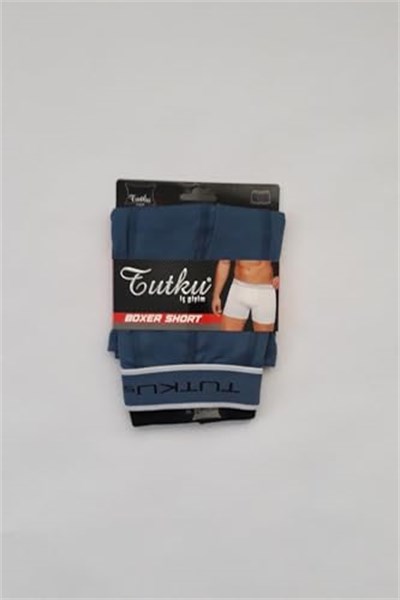 Tutku Erkek Spor Boxer, Likralı Elastan, Havacı Mavi, L Beden, 9lu Paket