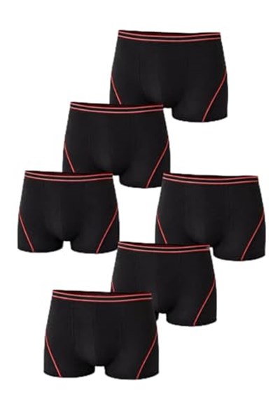 Tutku İç Giyim 6lı Paket Erkek Çocuk Pamuklu Elastan Boxer TEC0133