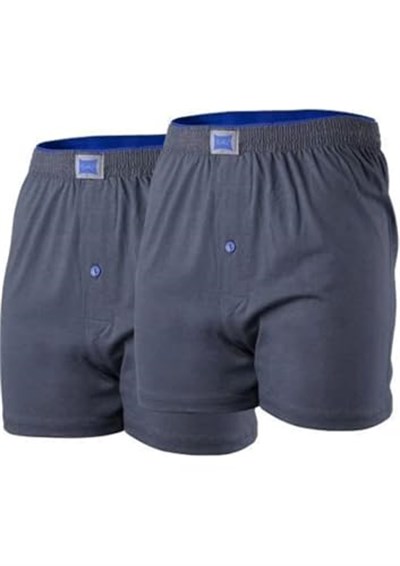 Tutku İç Giyim Erkek Pamuklu Penye Düğmeli Boxer 2li Paket.