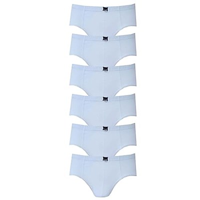 Tutku İç Giyim Pamuklu Erkek Çocuk Slip Külot Beyaz 6 lı Paket Beyaz 11-12 Yaş