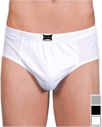 Tutku İç Giyim Pamuklu Erkek Renkli Slip Külot 6 Lı Paket Beyaz M