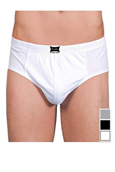 Tutku İç Giyim Pamuklu Erkek Renkli Slip Külot 6 Lı Paket, Beyaz, 3XL