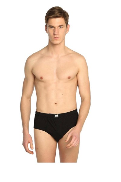 Tutku İç Giyim Pamuklu Erkek Renkli Slip Külot 6 Lı Paket, Siyah, XL