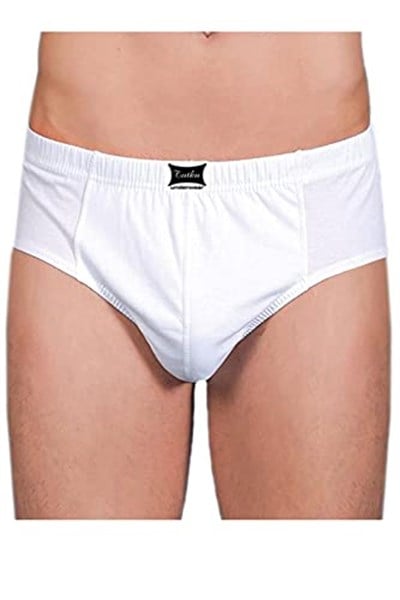 Tutku İç Giyim Pamuklu Erkek Renkli Slip Külot 6 Lı Paket Beyaz M