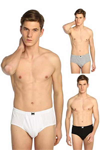 Tutku İç Giyim Pamuklu Erkek Renkli Slip Külot 6 Lı Paket, Beyaz, 2XL