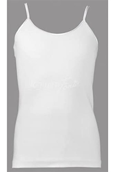 Tutku-Kız Çocuk Beyaz 6lı Paket Ribana Atlet ELF568TUT01666