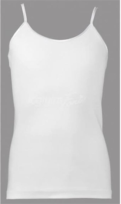 Tutku-Kız Çocuk Beyaz 6lı Paket Ribana Atlet ELF568TUT01666