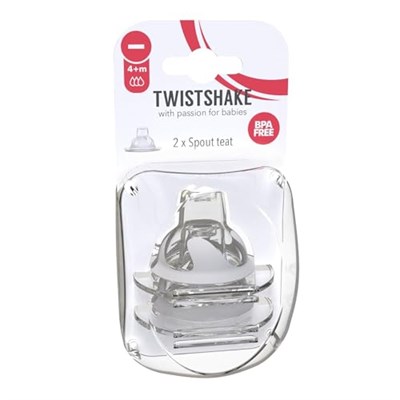 Twistshake 78079 Damlatmaz Suluk Alıştırma Biberon Emziği, , Şeffaf