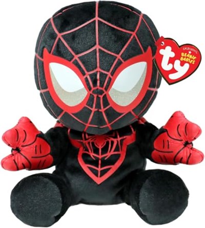 Ty Floppy - Marvel Koleksiyonu, Miles Morales, Örümcek Adam, Yumuşak Pelüş Oyuncak, Koleksiyon, Büyükler ve Küçük Çocuklar İçin Hediye Fikri - 20 cm - T44006