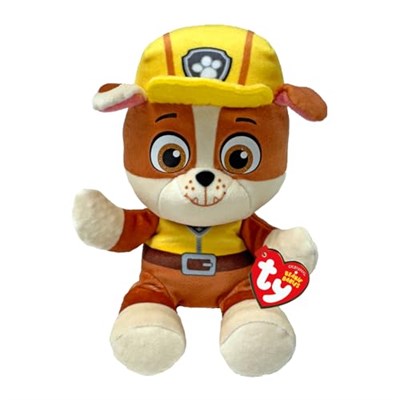TY Rubble Paw Patrol çocuklar için yumuşak pelüş oyuncak, pelüş oyuncak, koleksiyon parçası, Beanie Babies serisi, standart - Seçenekler: Rubble, Rocky, Skye