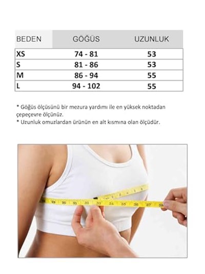U Yaka İp Askılı Yüzücü Sırt Beyaz Renk Crop Atlet Bluz