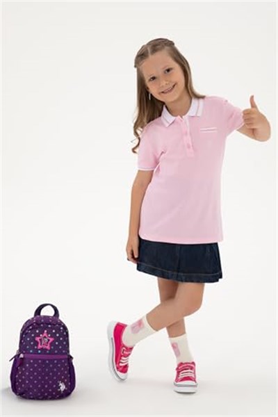 U.S. Polo Assn. Kız Çocuk Açık Pembe Tişört Basic 50310223-VR078